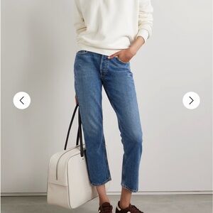 AGOLDE Riley cropped high-rise straight-leg jeans Size 26